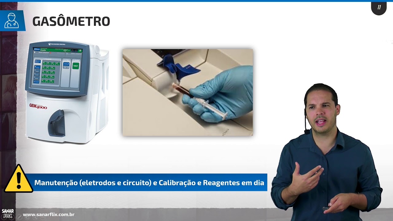 Gasometria arterial - Coleta e interpretação - Aula SanarFlix