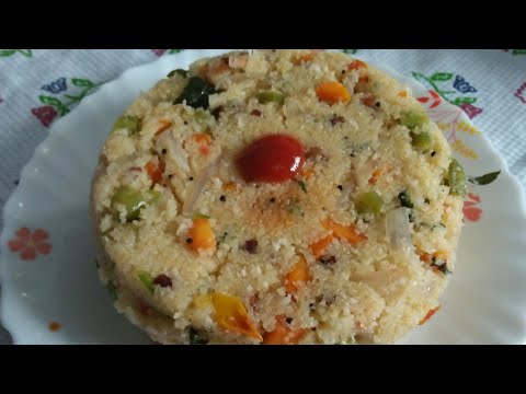 Vegetable Uppittu Recipe In Kannada / How To make vegetable Upma Recipe in Kannada Video