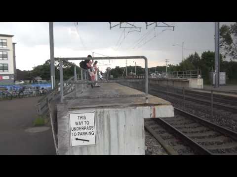 2016-08-12 Northbound Amtrak Regional to Boston passing by mansfield Train Station