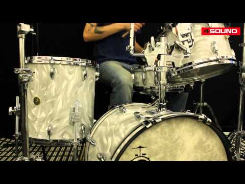 4sound Gear Guide - Gretsch USA Custom 130th #2, 18", 12", 14", 14" - Silver Satin Flame