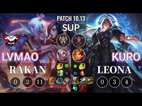 JDG LvMao Rakan vs KT Kuro Leona Sup - KR Patch 10.13