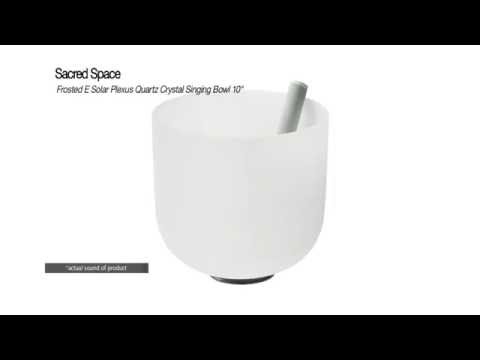 Sacred Space Frosted E Solar Plexus Quartz Crystal Singing Bowl 12" | SwimOutlet.com