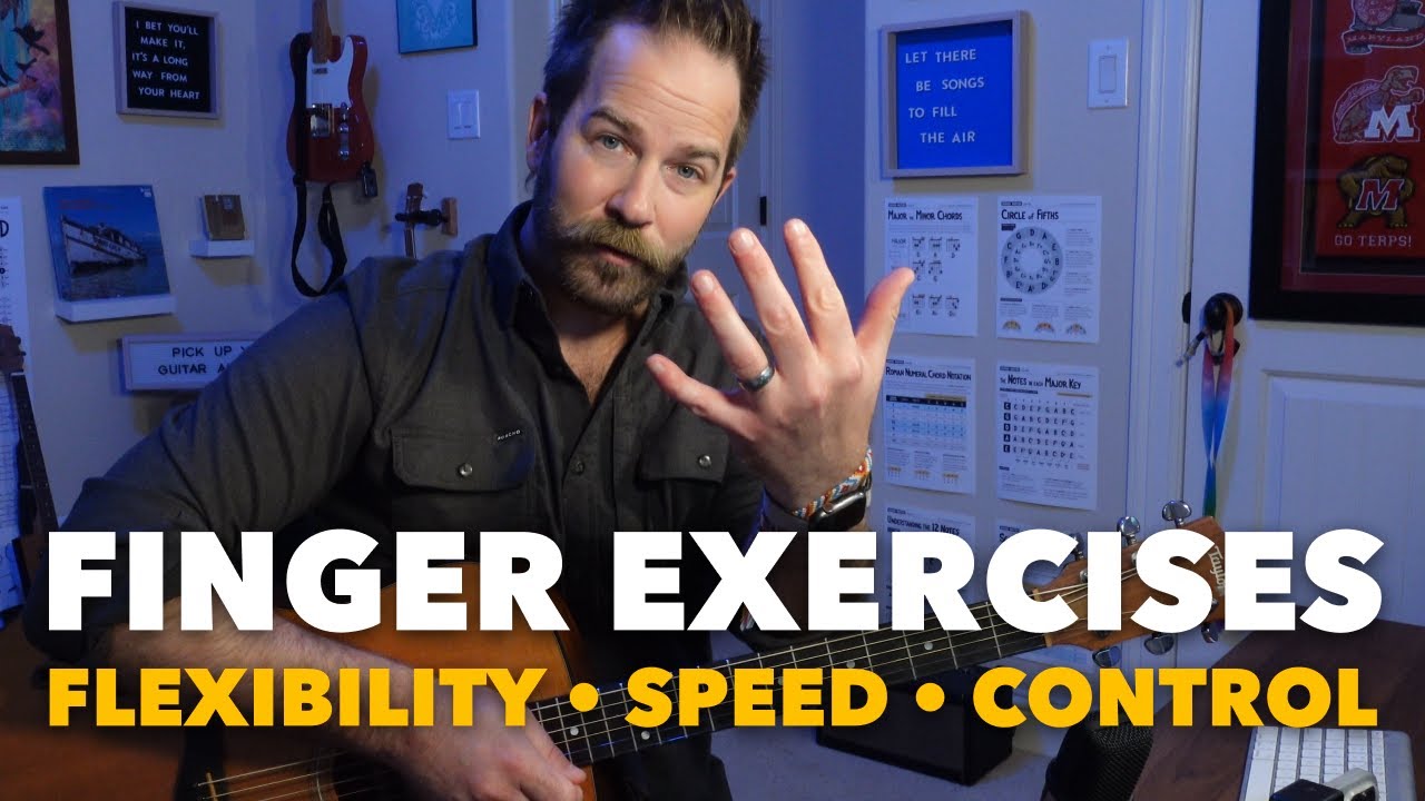 Video thumbnail for Guitar Finger Exercises for Flexibility, Control, Speed, and more