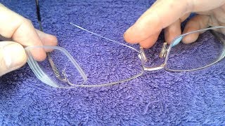 How to repair glasses with fishing line