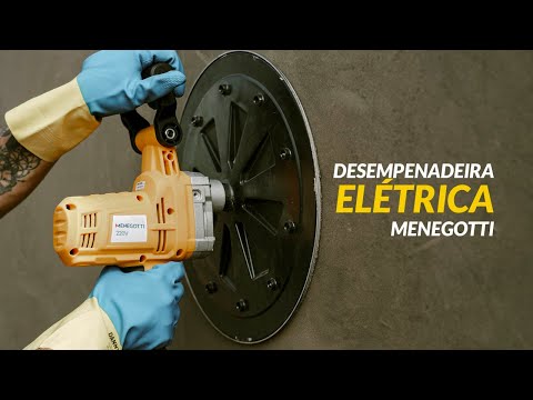 Desempenadeira Elétrica Para Reboco MDE 1200W 220V MENEGOTTI-40860 - Vídeo
