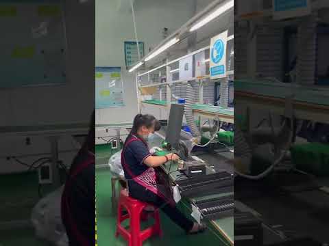 The worker and electronic fabrication factory.