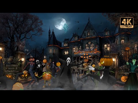 Ghoul-A-Palooza 🎃 Halloween Party Ambience with Spooky Dance Music & Dancing Ghouls | 4K 👻💀