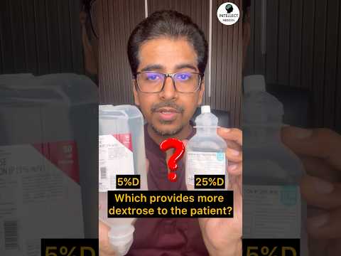 Which fluid provides more Dextrose? #emergency #dextrose #hypoglycemia
