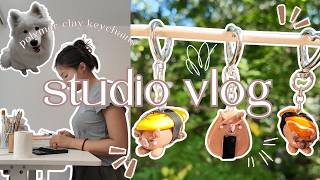 Studio Vlog | Sculpting Clay Keychains, Launching Products, Small Business Lessons, Making Dumplings