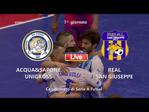 Futsal/A: Acqua&Sapone Unigross - Real San Giuseppe Venerdì 20 Novembre ore 19:55 Rete8 Sport