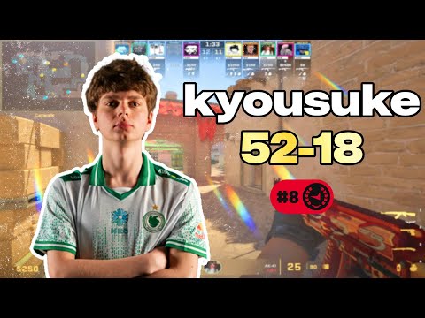 🔥 KYOUSUKE 52-18 POV: FACEIT MASTERCLASS (Mirage) | 4786 ELO