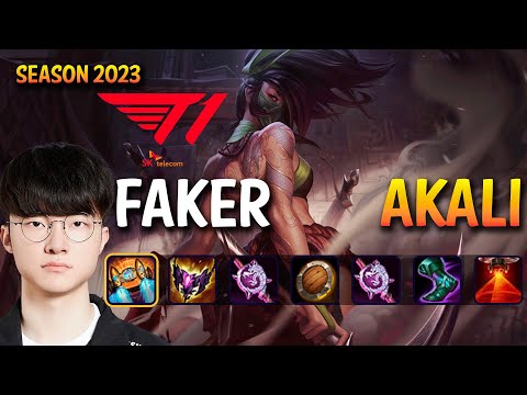 T1 Faker AKALI vs ORIANNA Mid - Patch 13.21 KR Ranked