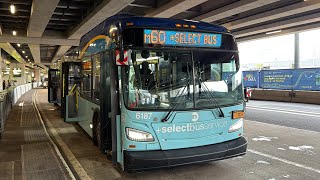 NYCT Bus || 2019 New Flyer XD60 #6187 on M60-SBS Departing LaGuardia Airport & Terminal B