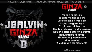 J BALVIN FT NICKY JAM GINZA REMIX LETRA