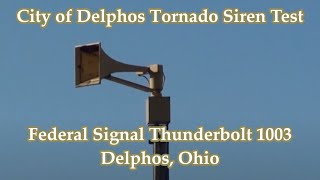 preview picture of video 'Delphos, OH Federal Thunderbolt 1003 Siren Test 12-28-13'