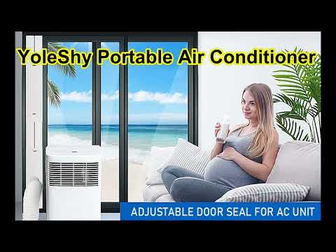 YoleShy Portable Air Conditioner Sliding Door Kit 26 - 90 inches Adjustable AC Sliding Door Vent Kit
