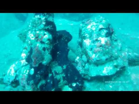 Statues from ancient Koneswaram temple - Trincomalee, Sri Lanka, Taprobane Divers