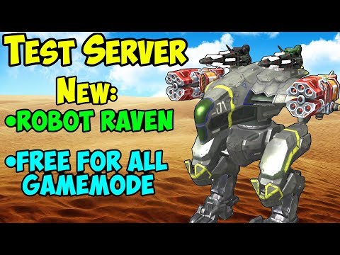 War Robots Test Server: New Heavy Robot Raven & Free For All - WR Gameplay