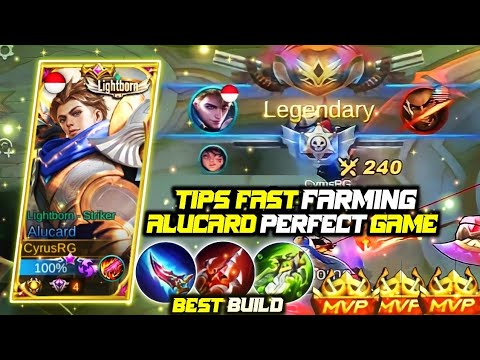 TIPS FAST FARMING ALUCARD WITH BEST BUILD | ALUCARD PERFECT GAMEPLAY - MLBB