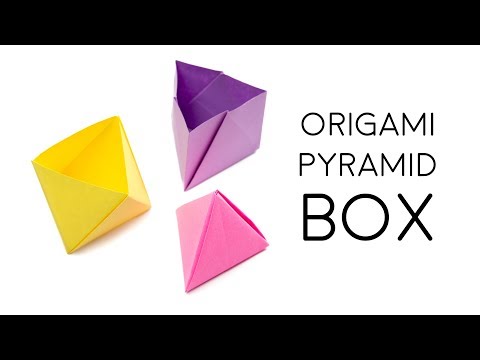 Origami Pyramid Gift Box Tutorial - DIY - Paper Kawaii