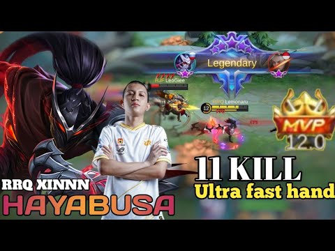 Hayabusa Ultra Fast Hand!! Perfect Gameplay Hayabusa | By RRQ XINNN | Mobile Legends