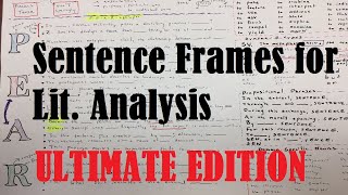 Sentence Frames for Literary Analysis: Ultimate Edition