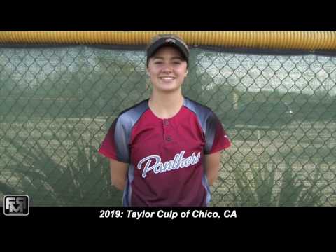 2019 Taylor Culp Pitcher Softball Skills Video
