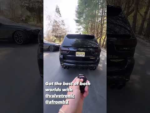 Trackhawk with Valved Exhaust. Valvetronic Designs Universal Valved Mufflers #jeep #grandcherokee