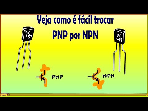Como ligar o transistor PNP no lugar de um NPN
