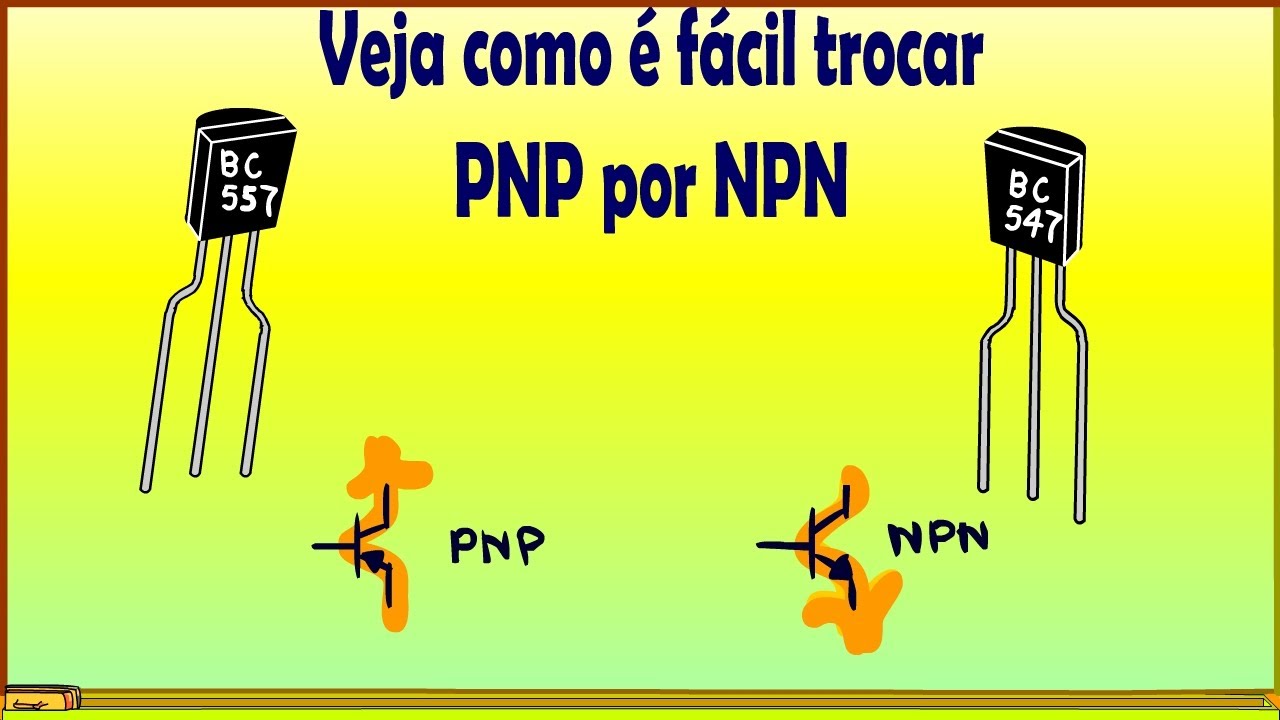 Como ligar o transistor PNP no lugar de um NPN