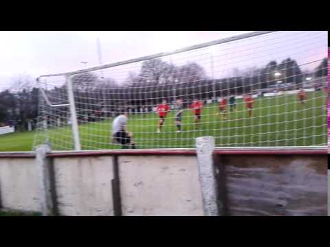 Tavistock keeper Josh Oak saves a penalty against Plymouth Argyle Reserves