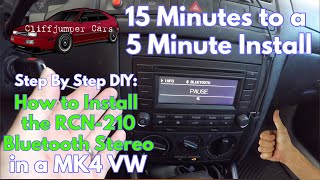 Step by Step DIY: How To Install RCN-210 Bluetooth Stereo into VW Mk4 R32, GTI, Golf or Jetta