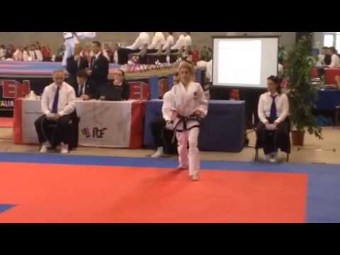 Tiegan flay- junior female 1st dan patterns, ITF European C