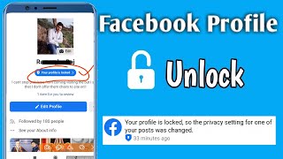 Your profile is locked - Facebook | How to unlock facebook account temporarily locked