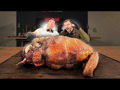 The CRAZIEST Christmas roast in the USA 🇺🇸😳 I'm trying a turducken! 🔥