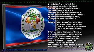 Belize National Anthem &quot;Land Of The Free&quot; INTRUMENTAL with lyrics