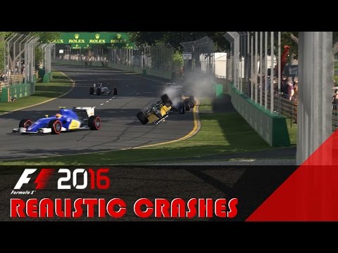 F1 2016 || Realistic crashes || #1
