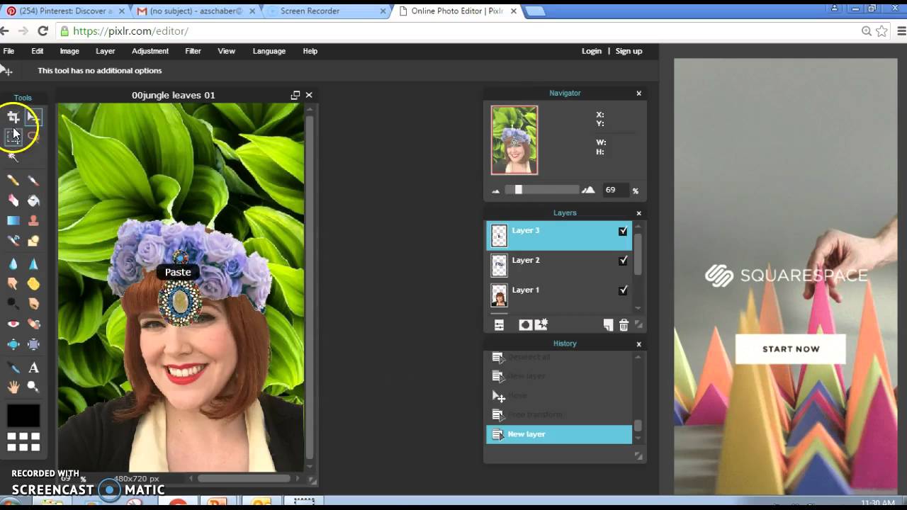 Digital Frida Kahlo Inspired Self Portrait