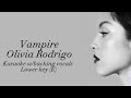 Olivia Rodrigo - vampire (Karaoke Lower key w/backing vocals)