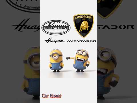 Lamborghini Aventador SVJ vs Pagani huayra minions style comparison#trending #tiktok #lamborghini