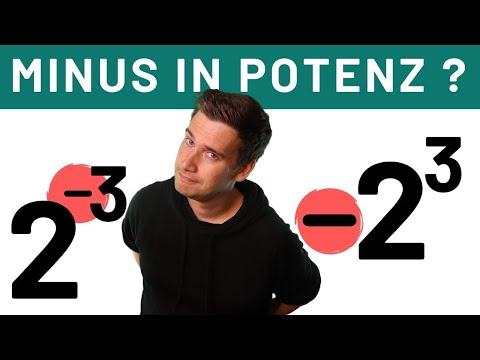 Negative powers vs. powers with negative exponents | Power calculation | Explanation with examples
