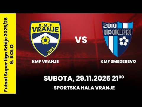 UŽIVO | KMF Vranje vs KMF Smederevo | Super liga Srbije 2025/26 – 9. kolo | SPORTJUG