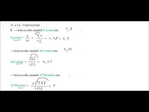 Cl. a V-a - Fractii zecimale - ex. 9 - Scris cu cifre, numărul  52798 miimi este