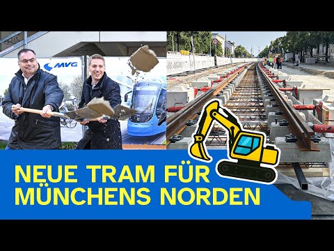 Neue Tramlinie in München: Bau hat begonnen! #tram #strassenbahn #baustelle
