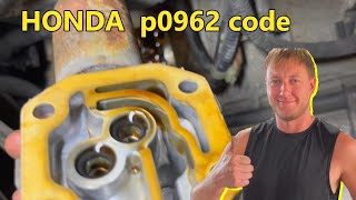 HOW TO Fix Transmission Code P0962 on a Honda harsh shift, harsh engagement and drive light flashing