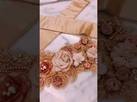 Beige Rose Baby Shower Bump Belt