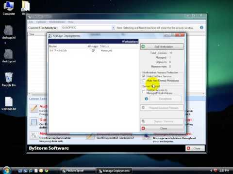Managing FileSure on Workstations