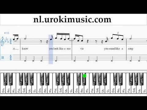 Piano Leren Spelen (rechter hand) Adele - When We Were Young Tablatura Deel#2 um-i799