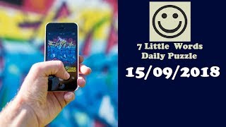 7 Little Words Daily Puzzle September 15 2018