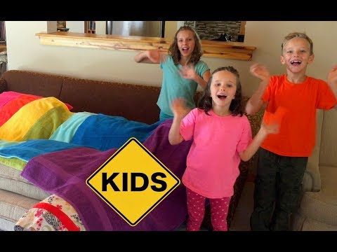 Rainbow Family Room Fort Learn Colors